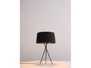 Paige Table Lamp Black Carbon Steel and Fabric