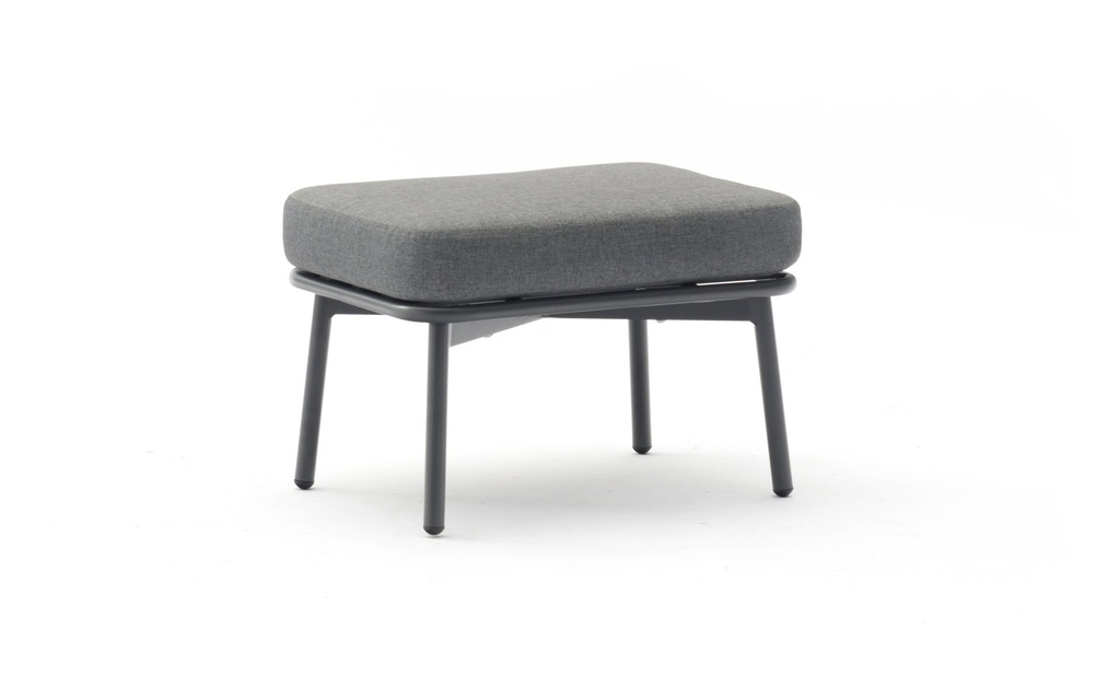 Yarrow Ottoman in Dark Gray