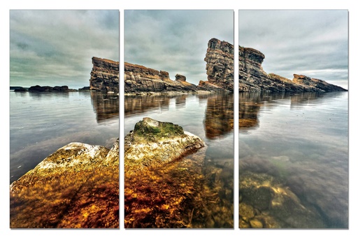 [AW1280] Rocca 47 x 24 each piece triptych acrylic color painting Wall Art