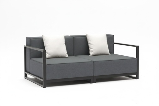 [LS1701-GRY] Sensation Aluminum Love Seat