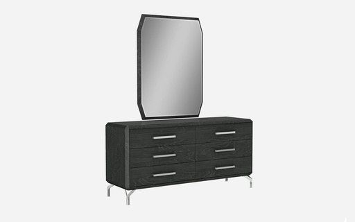 [DR1618D-GRY] Los Angeles Double Dresser