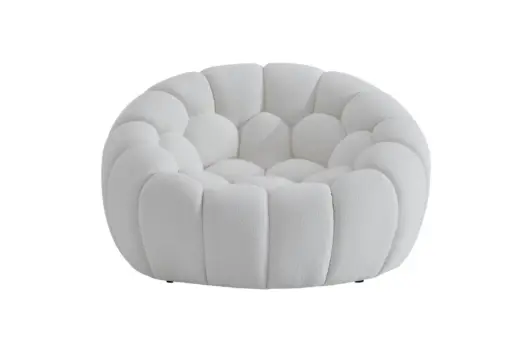 [CH2044F-WHT] Nest Curved Armchair